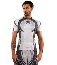 Venum Rashguard mit kurzen Ärmeln „Short Sleeve Galactic 3.0“ Off-White/Schwarz