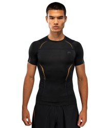 Venum Rashguard mit kurzen Ärmeln Short Sleeve G-Core Schwarz/Gold
