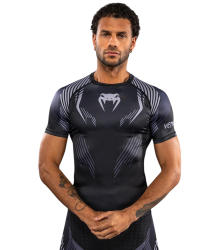 Venum Rashguard mit kurzen Ärmeln Short Sleeve No-Gi 6.0 Schwarz/Weiß