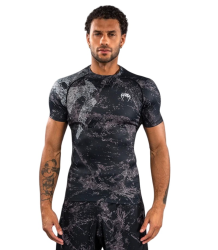 Venum Rashguard mit kurzen Ärmeln „Short Sleeve Rage & Workout“ Schwarz/Grau
