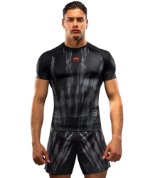 Venum Rashguard mit kurzen Ärmeln „Short Sleeve Demon“ Schwarz/Grau