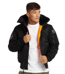 Pit Bull Winterjacke im Bomber-Stil mit Kapuze, Encino Black