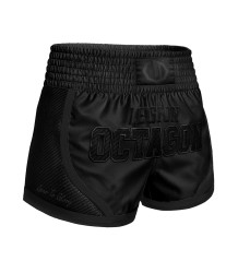 Octagon Kickbox-/Muay-Thai-Shorts „Legion Kevlar PREMIUM“ Schwarz/Schwarz