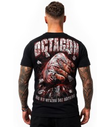 Octagon T-Shirt „Keine Eindrücke ohne Verletzungen“ Schwarz